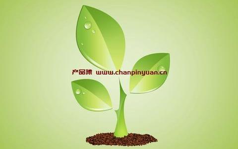 绿色植物环保标识PSD素材下载